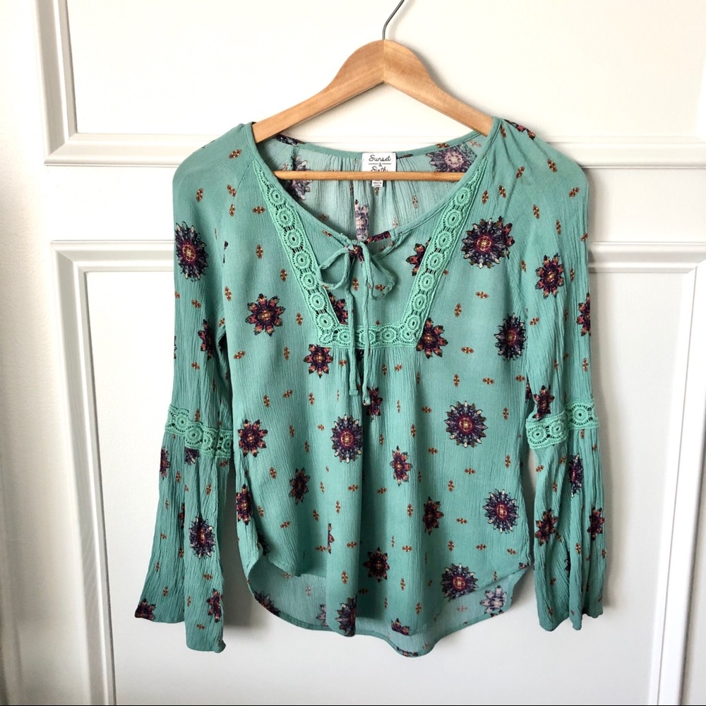 Pretty Floral Boho Top